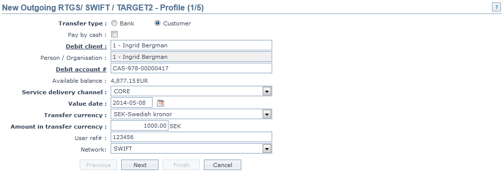 New outgoing RTGS,SWIFT,TARGET2 - Profile
1_5