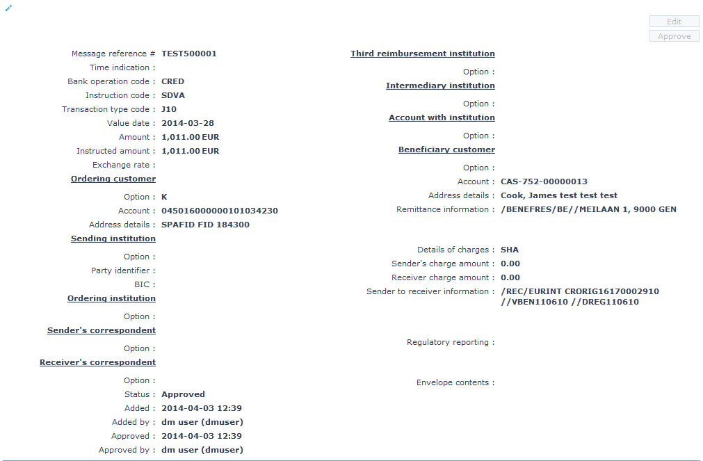 Payment Information_View screen