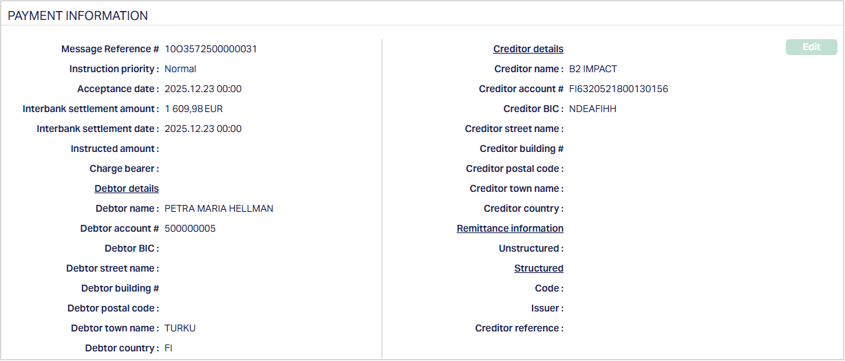 Payment Information_view screen