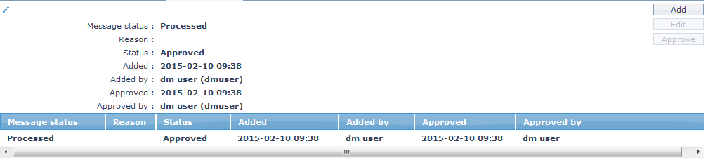 Message status_View screen